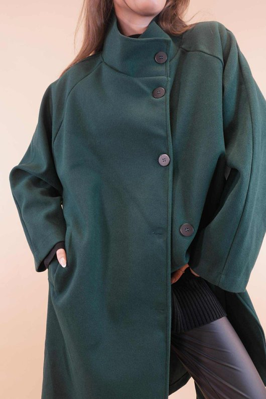 Dalton Funnel Coat Dark Pine 